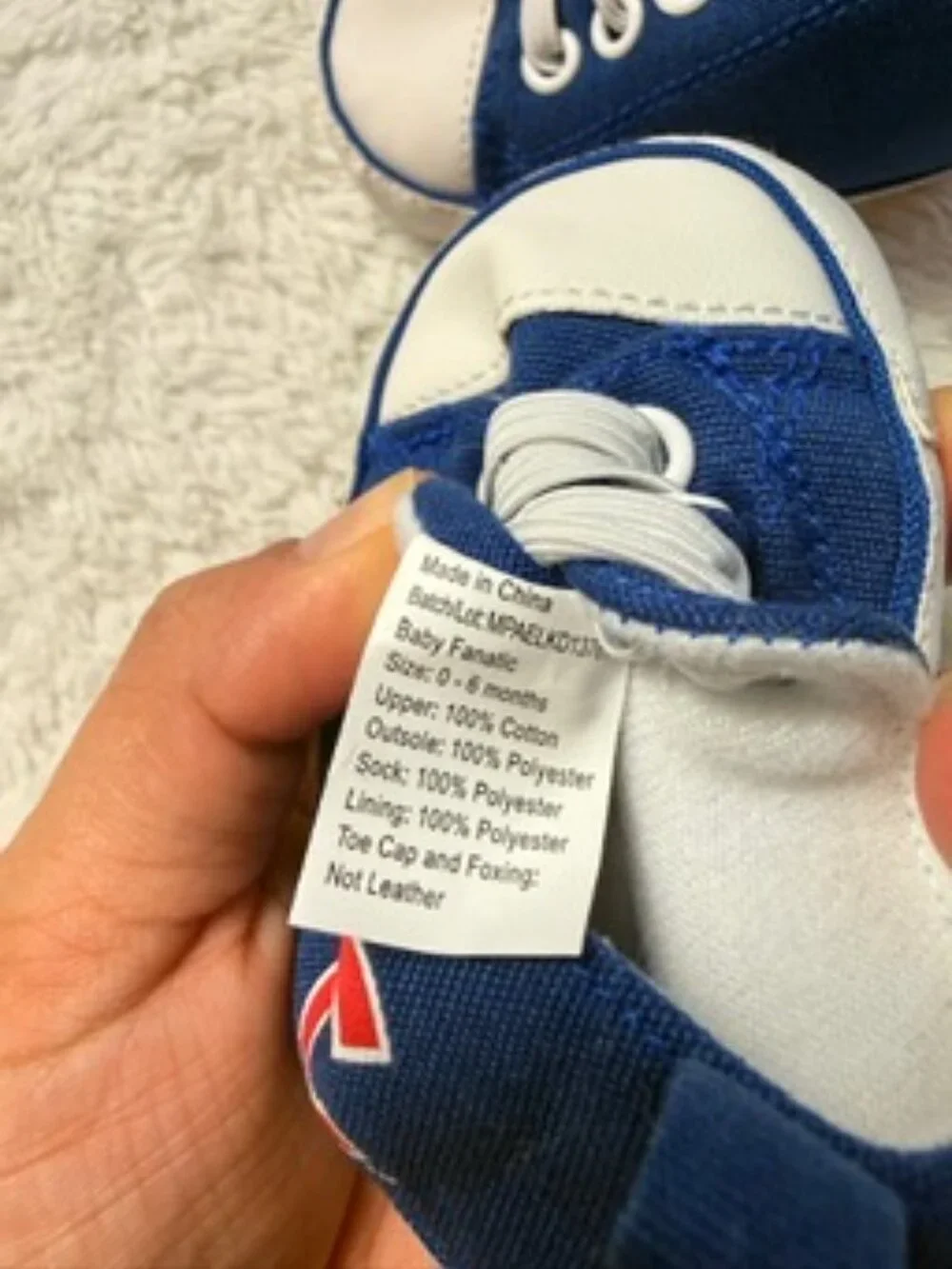 Chicago Cubs Infant Crib Shoes Blue Soft Sole Baby Sneakers Size 0-6 Months